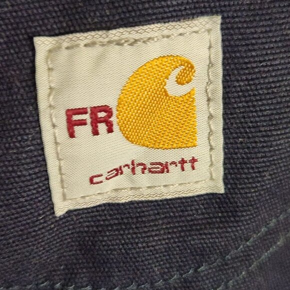 Carhartt NWT Flame Resistant Loose Fit Canvas Workwear Navy Pants Size 40x30 - Picture 10 of 16